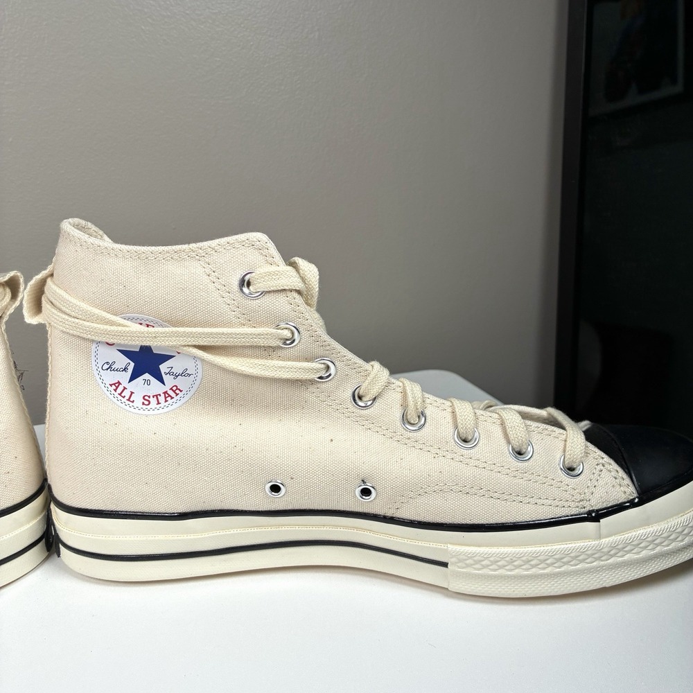 Converse Chuck Taylor 70 High Fear  Of God Essentials Ivory Black Size 11 Mens - Picture 6 of 7